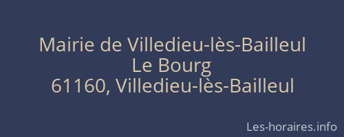 Mairie de Villedieu-lès-Bailleul