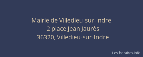 Mairie de Villedieu-sur-Indre