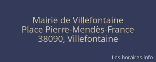 Mairie de Villefontaine