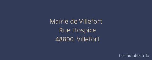 Mairie de Villefort