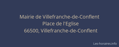 Mairie de Villefranche-de-Conflent