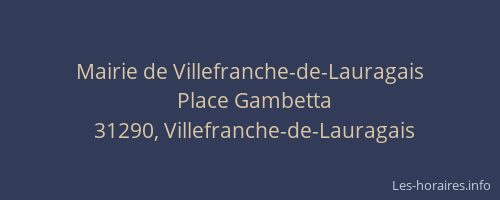 Mairie de Villefranche-de-Lauragais