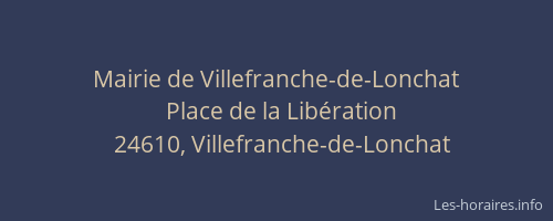 Mairie de Villefranche-de-Lonchat
