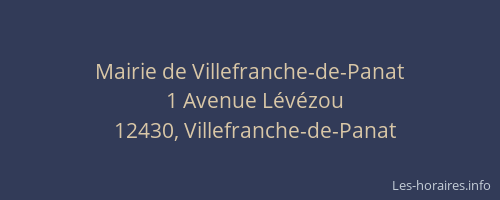 Mairie de Villefranche-de-Panat