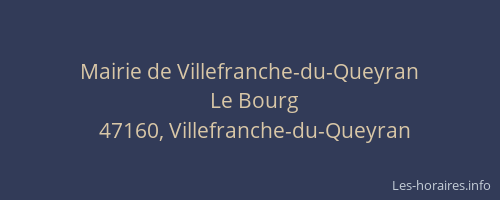 Mairie de Villefranche-du-Queyran
