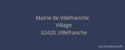 Mairie de Villefranche