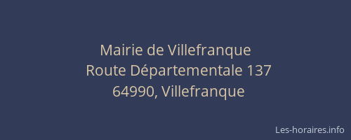 Mairie de Villefranque