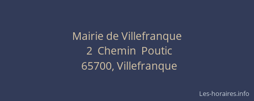 Mairie de Villefranque