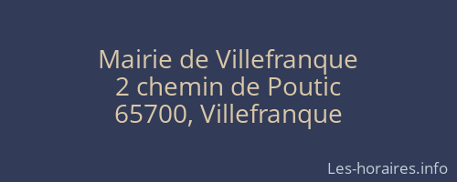 Mairie de Villefranque