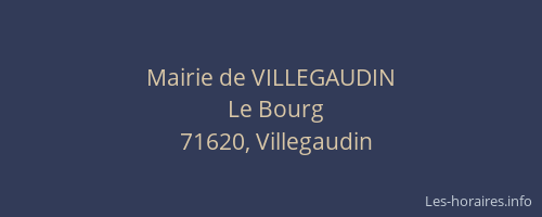 Mairie de VILLEGAUDIN