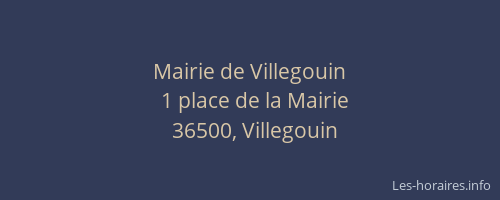 Mairie de Villegouin