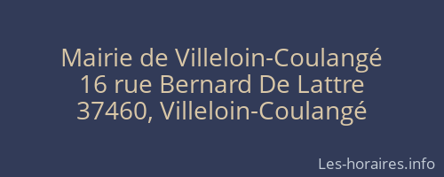 Mairie de Villeloin-Coulangé