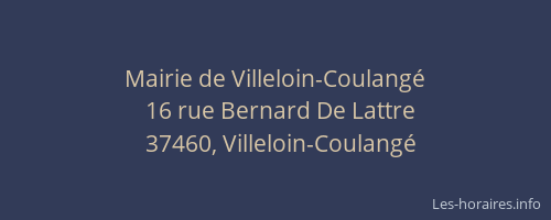 Mairie de Villeloin-Coulang&eacute;