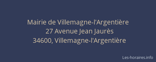 Mairie de Villemagne-l'Argentière