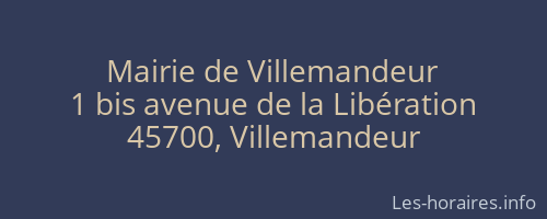 Mairie de Villemandeur