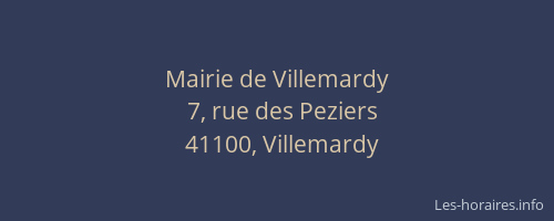 Mairie de Villemardy
