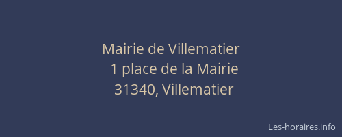Mairie de Villematier