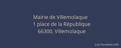 Mairie de Villemolaque