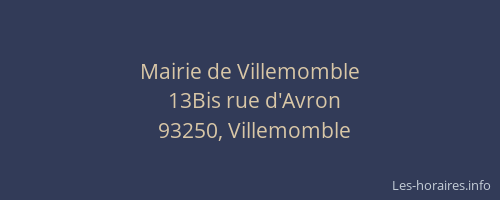 Mairie de Villemomble