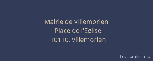 Mairie de Villemorien