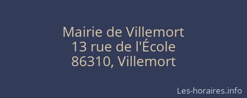 Mairie de Villemort