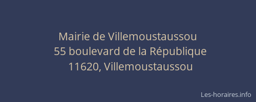Mairie de Villemoustaussou