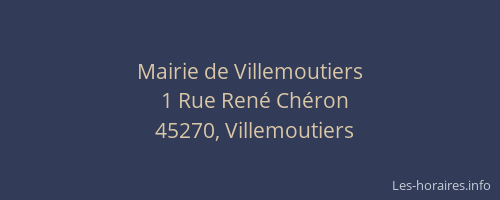 Mairie de Villemoutiers