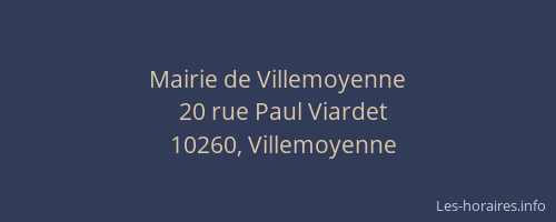 Mairie de Villemoyenne