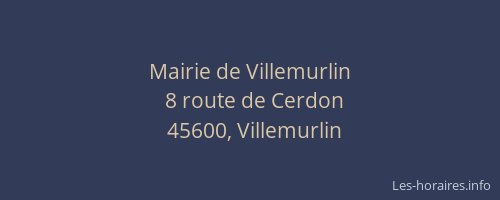 Mairie de Villemurlin