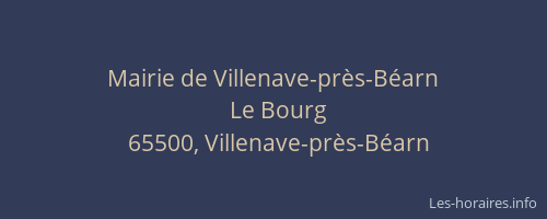 Mairie de Villenave-pr&egrave;s-B&eacute;arn