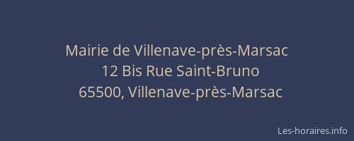 Mairie de Villenave-pr&egrave;s-Marsac