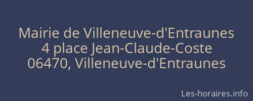Mairie de Villeneuve-d'Entraunes