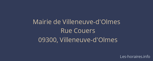 Mairie de Villeneuve-d'Olmes