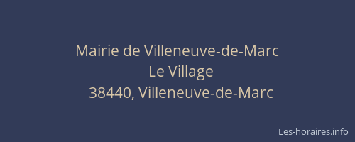 Mairie de Villeneuve-de-Marc