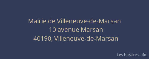 Mairie de Villeneuve-de-Marsan