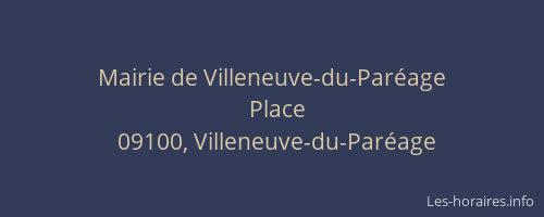 Mairie de Villeneuve-du-Paréage