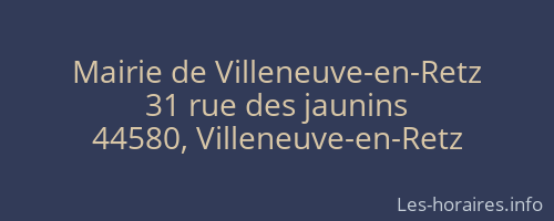 Mairie de Villeneuve-en-Retz