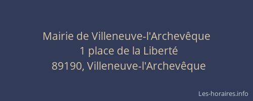 Mairie de Villeneuve-l'Archevêque