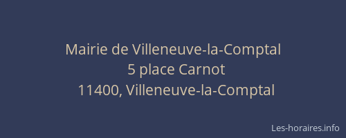 Mairie de Villeneuve-la-Comptal