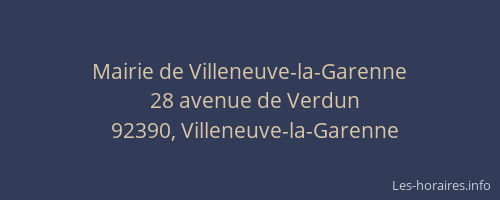 Mairie de Villeneuve-la-Garenne