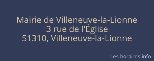 Mairie de Villeneuve-la-Lionne