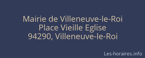 Mairie de Villeneuve-le-Roi