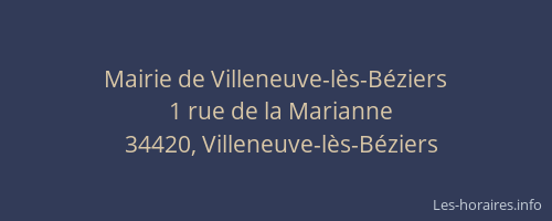 Mairie de Villeneuve-lès-Béziers