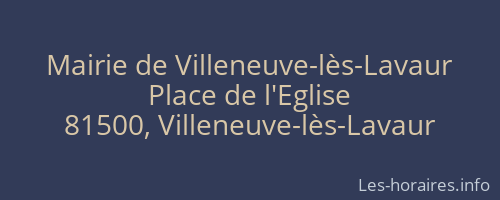 Mairie de Villeneuve-lès-Lavaur