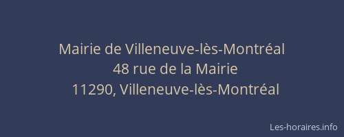 Mairie de Villeneuve-lès-Montréal