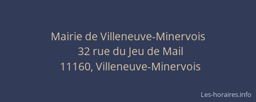 Mairie de Villeneuve-Minervois