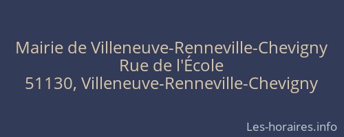 Mairie de Villeneuve-Renneville-Chevigny