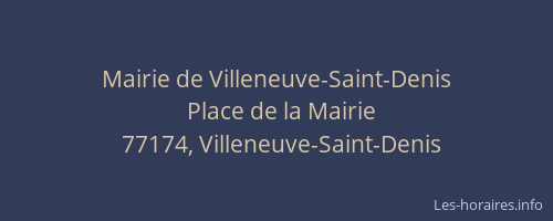 Mairie de Villeneuve-Saint-Denis