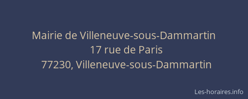 Mairie de Villeneuve-sous-Dammartin