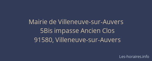 Mairie de Villeneuve-sur-Auvers